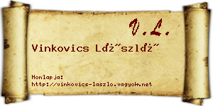 Vinkovics László névjegykártya