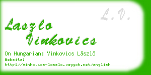 laszlo vinkovics business card
