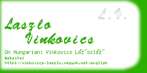 laszlo vinkovics business card